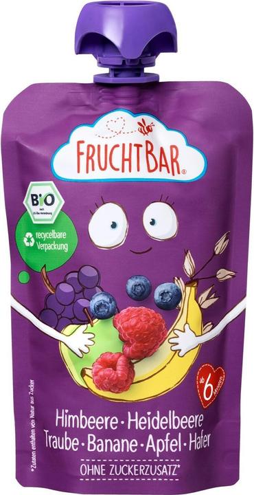 Produktbild Fruchtbar Quetschbeutel Obst und Hafer 8x 100 g (800 g)