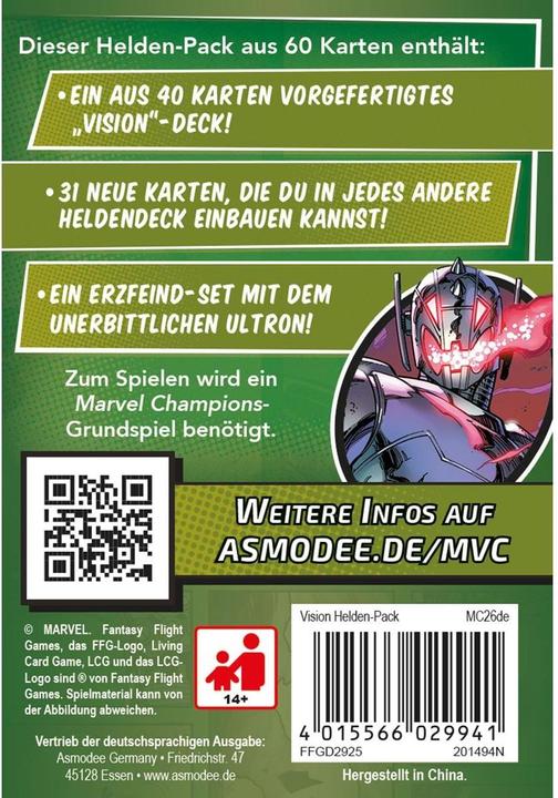 Productafbeelding FFG FFGD2925 - Vision - Marvel Champions: The Card Game (NL Uitbreiding). (Duits)