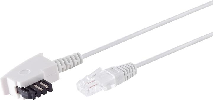 Actual product image Shiverpeaks S/CONN maximum connectivity TAE-F plug to RJ45 plug, VDSL router cable, white, 0.5m