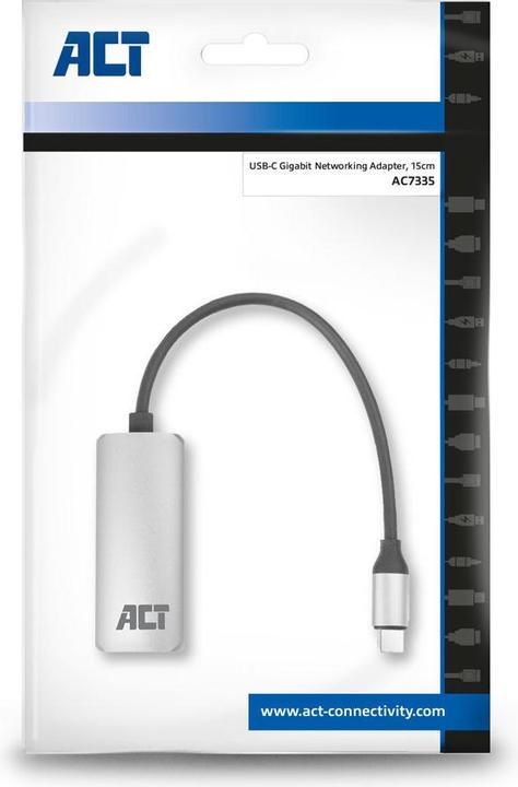 Actual product image USB-C Gigabit network adapter (USB-C, RJ45 Gigabit Ethernet (1x))