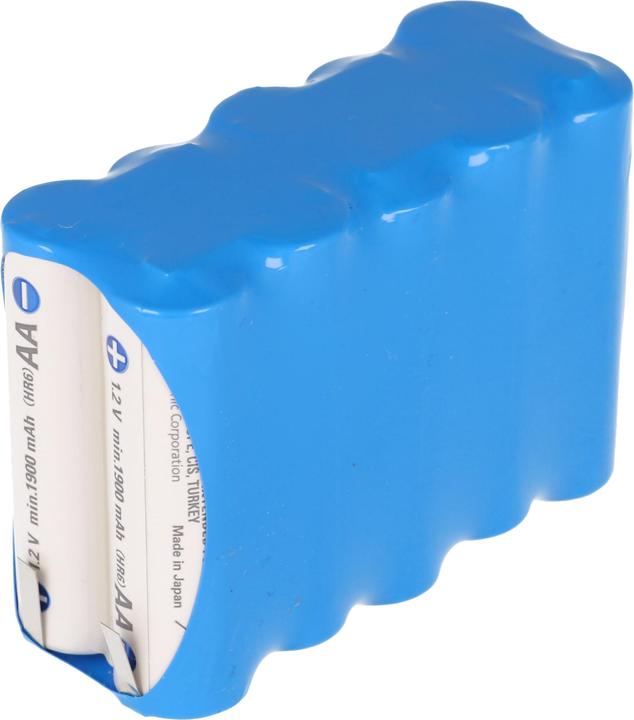 Actual product image Sanyo Eneloop 12 Volt battery BK-3MCCE with solder tags (1 pcs., 2000 mAh, Battery + charger)