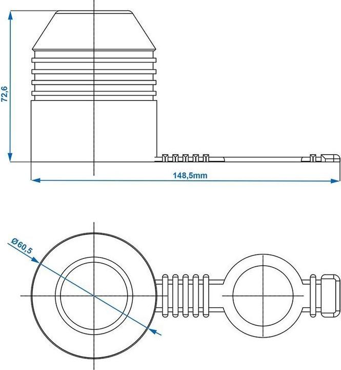 Actual product image ProPlus Cover cap rubber with ring for trailer hitch ball head