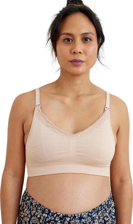 Produktbild Vertbaudet 2er-Pack nahtlose Bustiers für Schwangerschaft und Stillzeit mit Spitze (XXL)