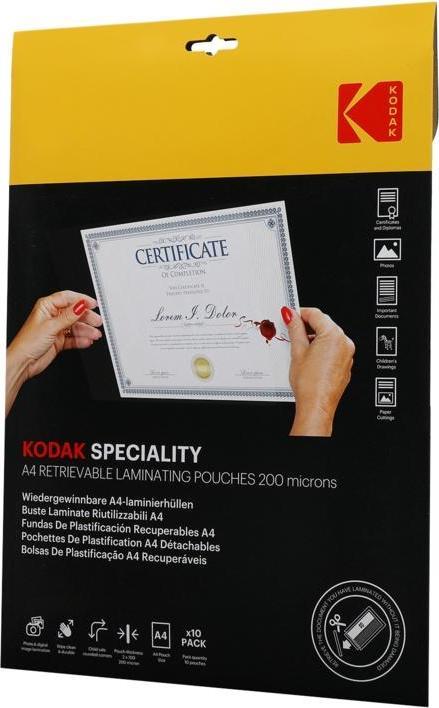 Produktbild Kodak Laminierungsfolien Speciality A4 10erPack (A4, 10 Stück, 200 µm)