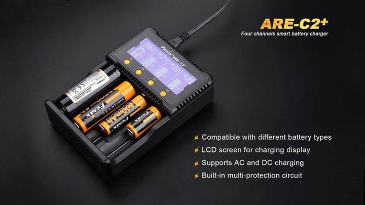 Actual product image Fenix ARE-C2+ LED device (18650, CR123A, AAA, AA)