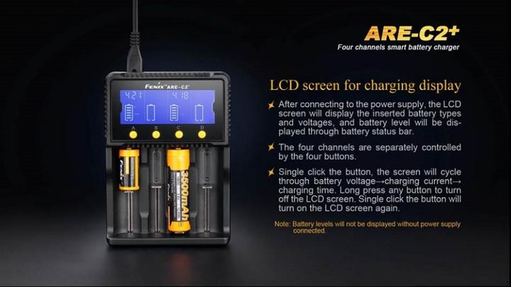 Actual product image Fenix ARE-C2+ LED device (18650, CR123A, AAA, AA)