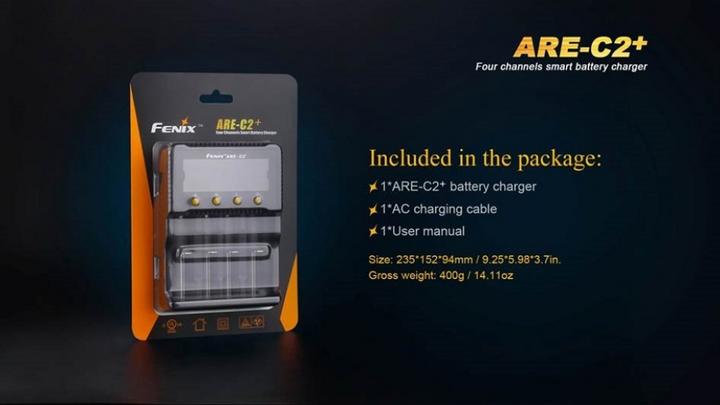 Actual product image Fenix ARE-C2+ LED device (18650, CR123A, AAA, AA)