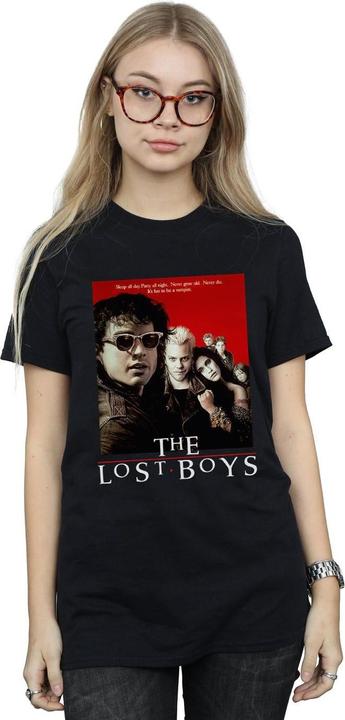 Actual product image The Lost Boys Womens/Ladies Red Poster Cotton Boyfriend T-Shirt (XXL)