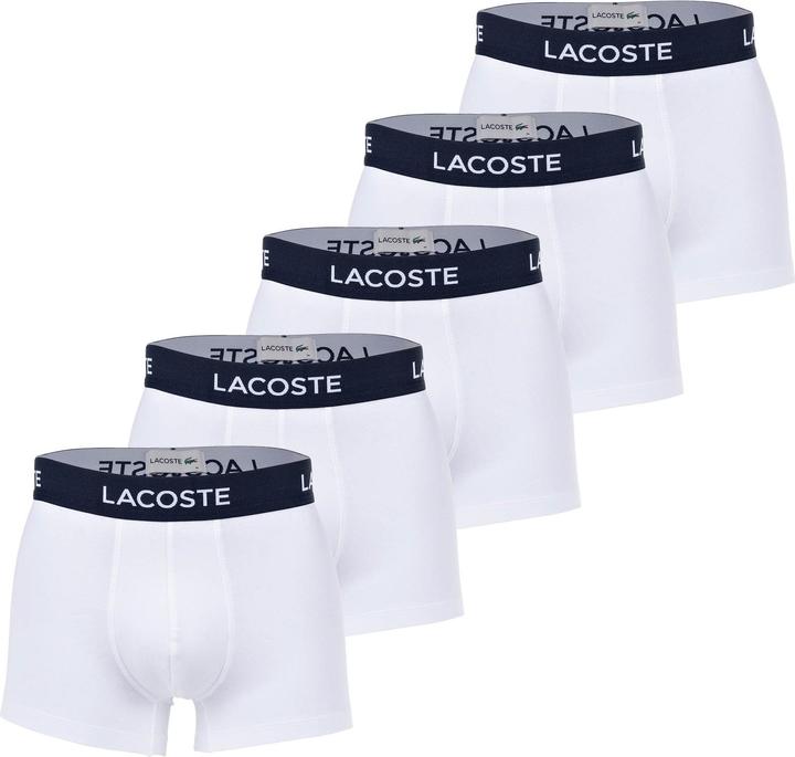 Lacoste Boxer Court Sous-Vetement (S, 5er Pack)