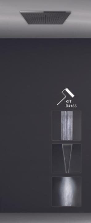 Gessi Minimali, built-in shower system 505x305 spray type rain, surge, mist, 57811238