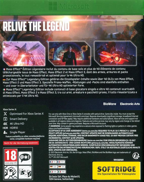 Immagine prodotto EA Games Mass Effect Edizione Leggendaria (Xbox One X, Xbox Series X, Multilingue)