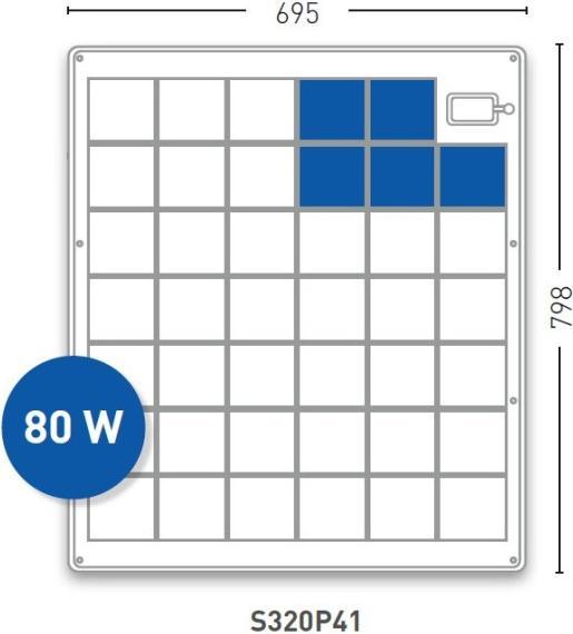 Produktbild Solara Semiflex S320P41 Marine (80 W, 3.70 kg)