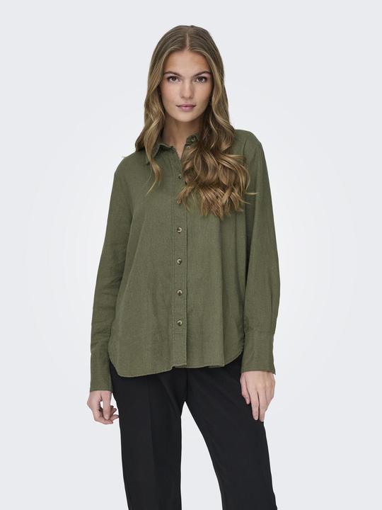 Image du produit JdY Coupe décontractée Col de chemise Manches avec bouton Coupe volumineuse des bras Chemise (XL)