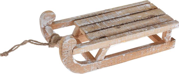 Image du produit H & S Collection Luge de Noël, luge décorative avec 25 lumières LED blanches chaudes, 30 x 14 x 11 cm