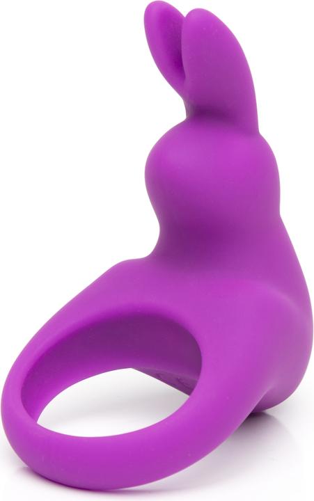 Actual product image Happy Rabbit Rechargeable Vibrating Rabbit Cock Ring Purple (3 cm)