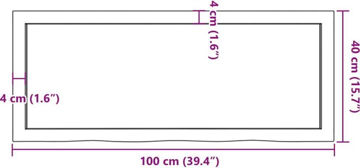 Actual product image VidaXL Lian (100 x 40 x 4 cm)