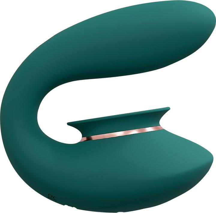 Innovation Twitch 3 - Vibromasseur rechargeable & aspiration - Silicone - 10 Speed - Forest Green