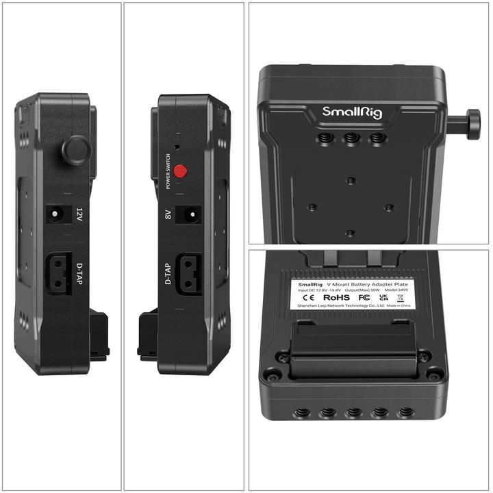 Image du produit SmallRig V Mount Battery Adapter Plate (Basic Version) with Extension Arm 3499B (Batterie)