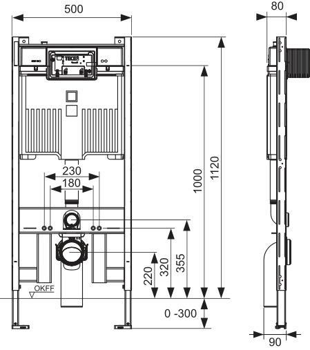 Actual product image TECE WC FRAME 9300500