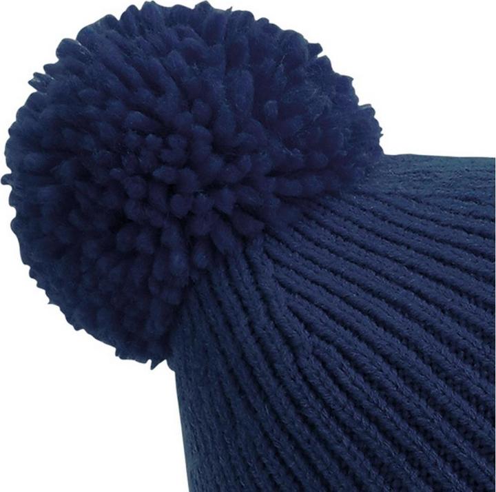 Actual product image Beechfield Engineered rib knit bobble hat (One size)
