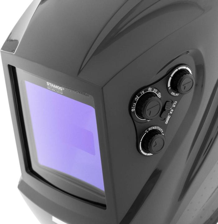 Actual product image Stamos Schweisshelm COLOUR GLASS X-100B automatischer Schweisshelm farbiges Sichtfeld