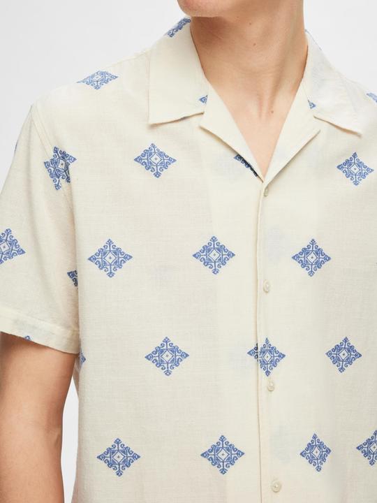 Image du produit Selected Homme Chemise à manches courtes en coton imprimé (S)