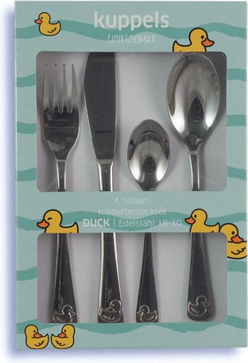 Actual product image Kuppels Children cutlery set 4 pieces B1290 Duck