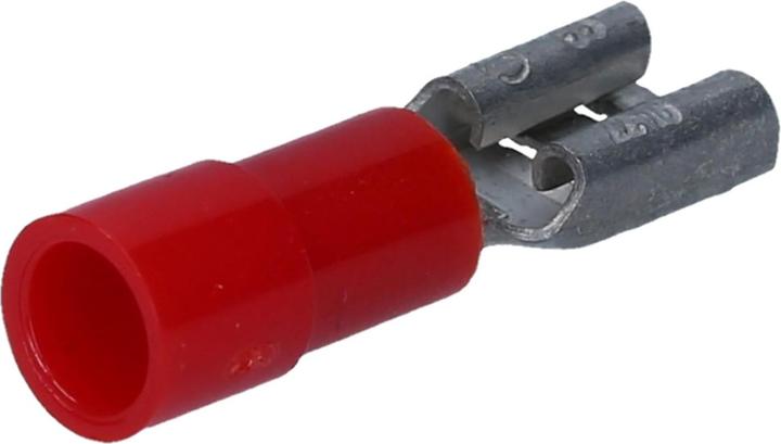 Kalitec 10 Stück FHR488 Flachsteckhülse rot 4,8x0,8 I 0,5-1,5mm² Kabelverbinder I teilisoliert I Mes