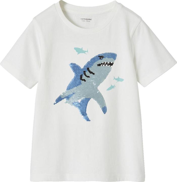 Vertbaudet Jungen T-Shirt mit Wende-Pailletten Oeko-Tex