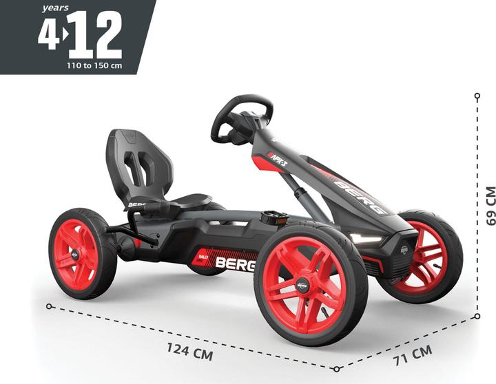 Immagine prodotto BERG Go-kart a pedali RALLY APX Raudon BFR-3 4-12 anni fino a 60 kg