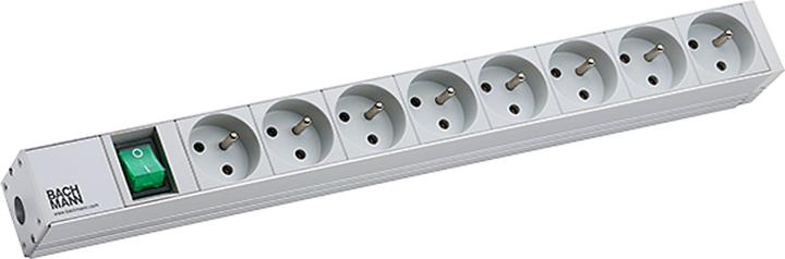 Image du produit Bachmann 19" 1U 8xUTE 1xswitch power (8 x, CEE 7/3, PECO 7/5, 2 m)