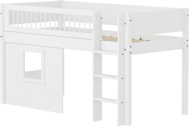 Image du produit Flexa Lit mi-hauteur White avec façades maison (90 x 200 cm)