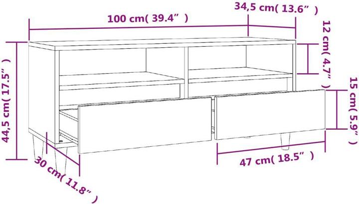 Immagine prodotto VidaXL Jakobe (100 x 34,5 x 44,5 cm)