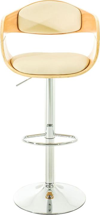Actual product image CLP Set of 2 Kingston bar stools imitation leather, natural/cream