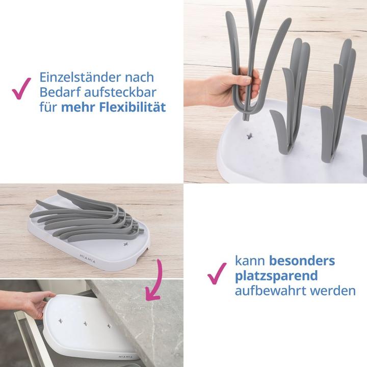 Actual product image MiaMia Cleaning accessories 2-piece cleaning set for baby bottles - draining rack