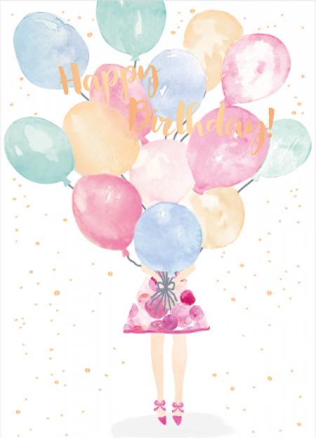 Produktbild Geburtstagskarte Happy Birthday - Ballons - Maxi Card A4 (1 Stk.)