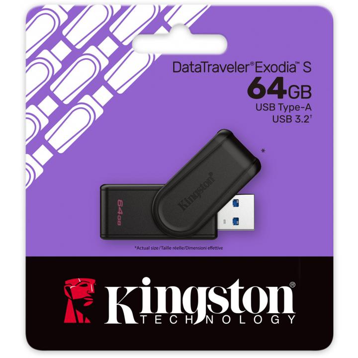 Actual product image Kingston USB-Stick 64GB DataTraveler Exodia S USB 3.2 retail (64 GB, USB-A)