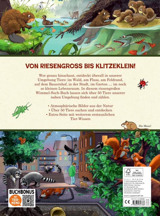 Produktbild Mein riesengrosses WimmelSuchBuch: Tiere über und unter der Erde (Deutsch, AntjeFlad, 2024)