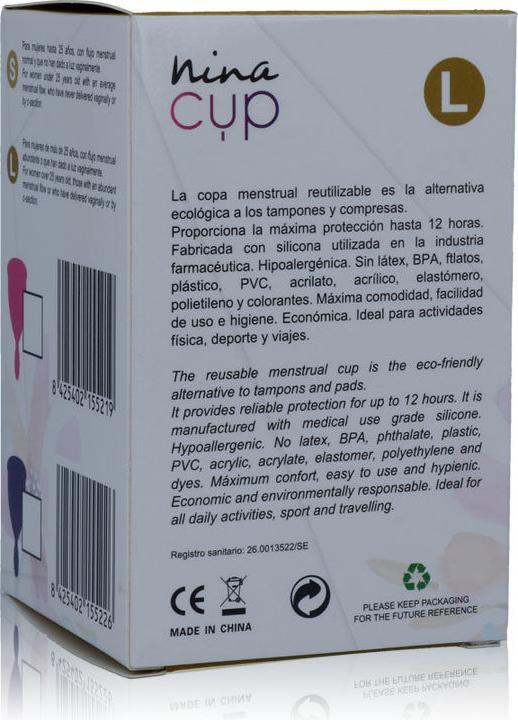 Produktbild Nina Kiki Nina Cup Menstrual Cup Gr?Sse L Rosa