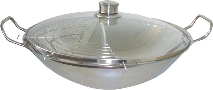 Bosch Hausgeräte Hez390090 (39 cm, Wok Pfanne, Edelstahl)