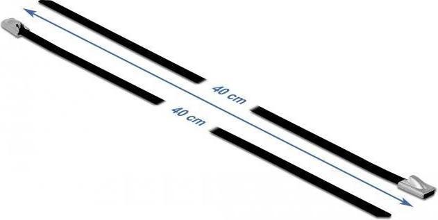 Produktbild Delock Edelstahlkabelbinder 400x4,6 10 Stk. (Metallkabelbinder, 400 mm, 10 Stk.)