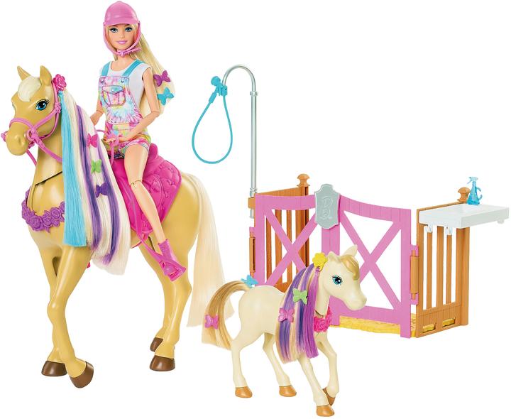 Produktbild Barbie Spielset mit Puppe und 2 Pferden