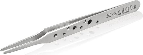 Rubis Pinzette perforiert, runde Spitze, 12 cm, 2AG