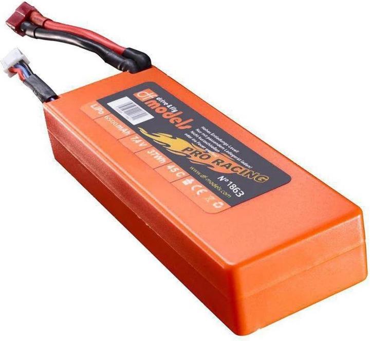 Image du produit DF-Models Pack LiPo 2S - 7,4 Volt - 6500mAh, 45C - carré (7.40 V, 6500 mAh)
