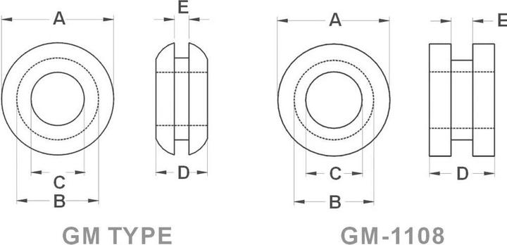 Productafbeelding Tru Components TC-GMR0705203 Kabelinvoer open Klem Ø (max.) 5 mm Plaat