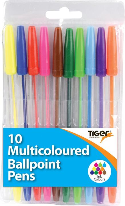 Immagine prodotto Tiger Stationery Biros confezione da 10 (Colorato, 10 x)