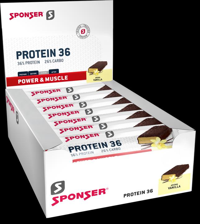 Produktbild Sponser Protein Bar 36 (Vanille, 25 Stk., 1250 g)