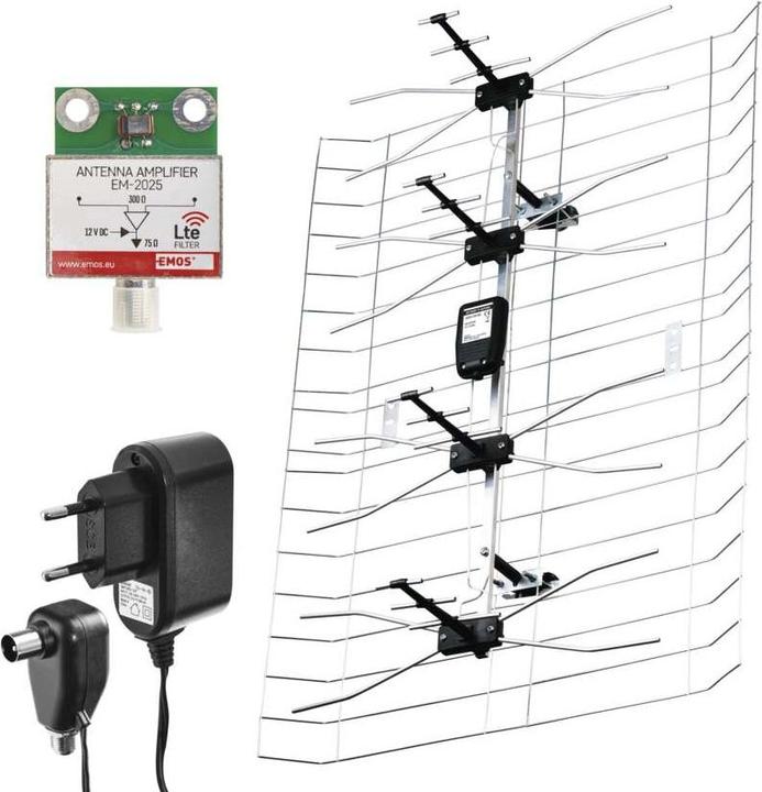 Actual product image Emos Outdoor Antenna EM-025, 0–100 km DVB-T2 (DVB-T / -T2)