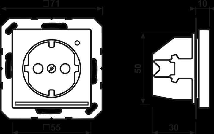 Actual product image JUNG SCHUKO socket outlet 16A 250V A 1520-O LNW