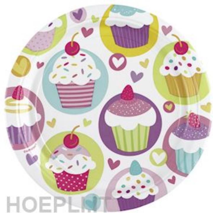 Amscan Kartonteller Cupcake (8 x)